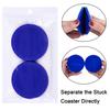 Wisdompro Car Non-Slip Coaster Drink Holder Cup Mat Vinyl Anti-Slip Vibration Proof Round 70mm Diameter 4pcs Blue