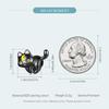 BAMOER 925 Sterling Silver Moon & Cat Charms Fit for Women Original Bracelet & Bangle Cute Black Gold Plated Cat Beads