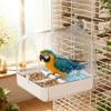 Splash Proof Bird Bath Cage Bottom Drawer Bird Birdbath Feeder Bird Bathing Pool  Pet Supplies