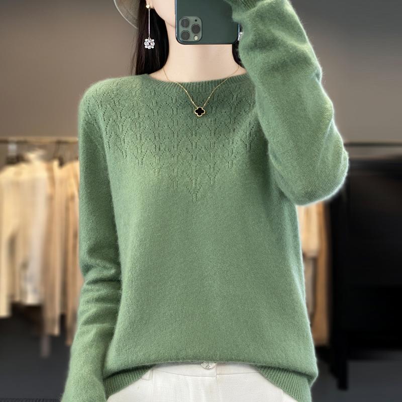 Women Sweater 100% Wool MODERN NEW SAGA O-neck Knit Pullover Thin Spring Autumn Jumpers Female Knit Tops