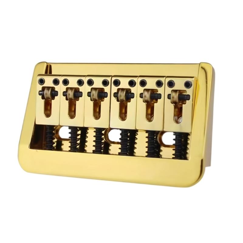 

Precisions Engineered Electric Guitar Bridge with 10.5mm String Spacing Metal Texture for Improved Tuning Accuracy золотистий