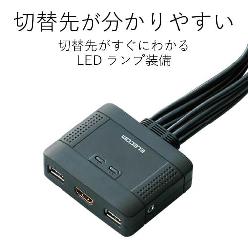 ELECOM KVM spínač HDMI USB spínač reproduktor ruční spínač 2 jednotky KVM-HDHDU2
