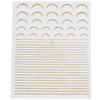12Pcs/1pcs Nail Lines Strip Stickers Gold/Silver Metal CurveStrip Tape Decals Self-Adhesive Slider DIY Manicure Nail Art Sticker