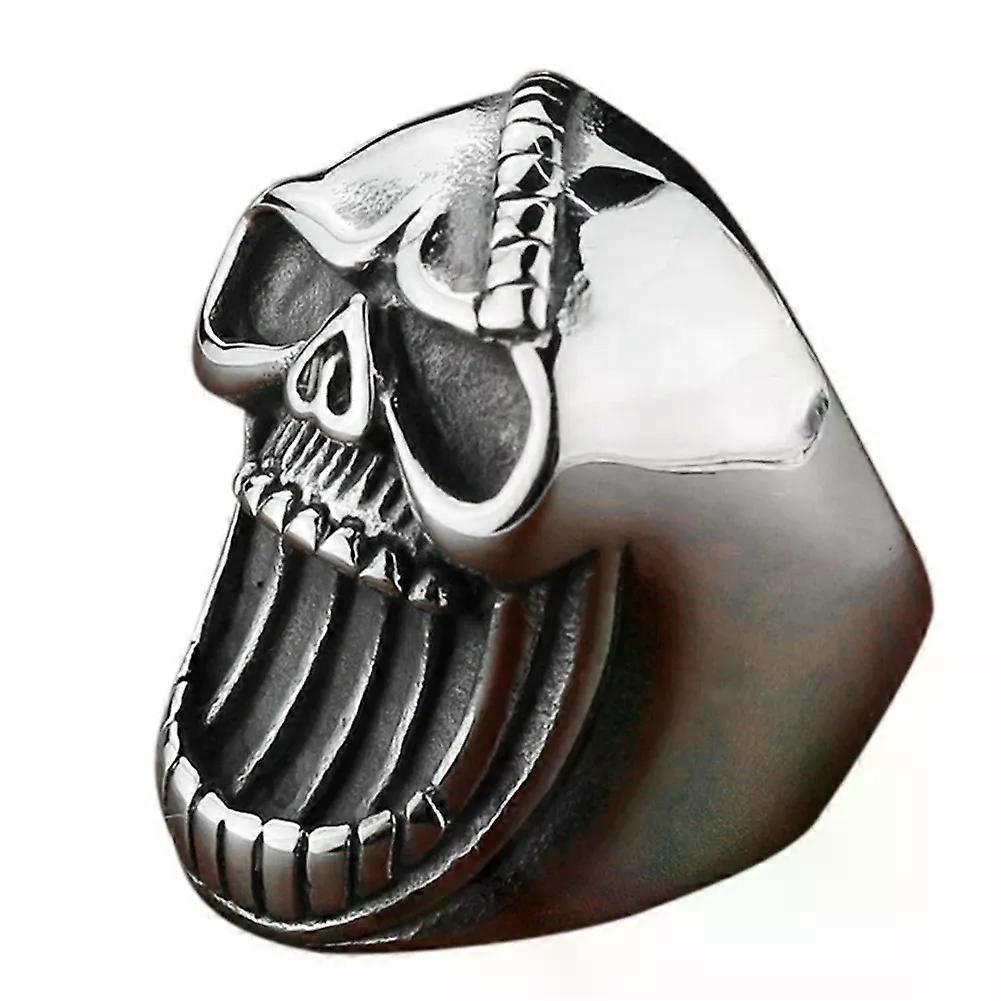 Big Mouth Geistkopf Öffner Totenkopf Form Legierung Herrenring Flaschenöffner Ring Zubehör Party Flaschenöffner Punk 27g