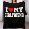 I Love My Girlfriend Throw Blanket Lightweight Cozy Blanket for Bed Sofa