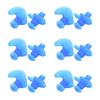 6 Pairs Silicone Swimming Diving Spiral Ear Plugs Professional Adult Dust Proof Earplugs(Blue )
