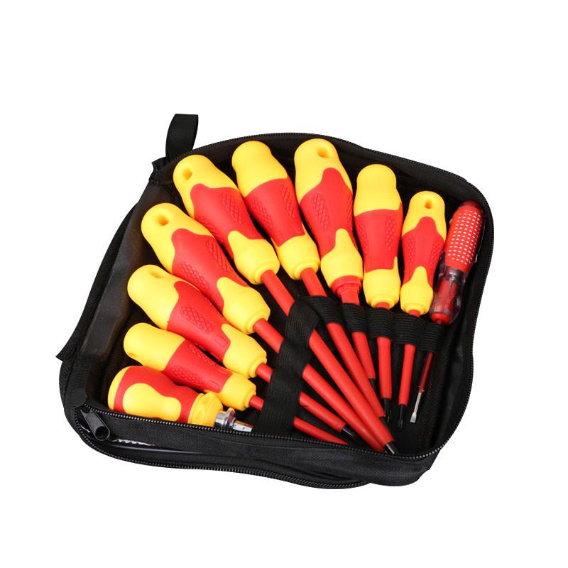 10-Piece Insulated Electrician's Screwdriver Set: Multi-functional Slotted & Phillips for Household Use