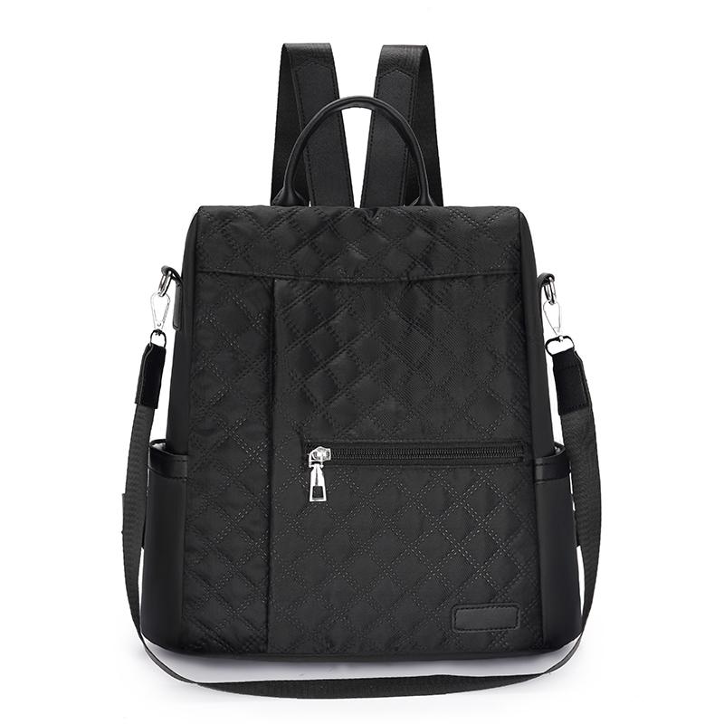 

Женский рюкзак, нейлоновый легкий дорожный рюкзак, школьная сумка с несколькими карманами чёрный