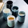 Hohe Vintage Glasur Keramik Kaffee Tee ohne Henkel Japanisches Restaurant Trinkgeschirr Mehrfarbig Wasser Tee Tassen Koreanische Tasse Papa