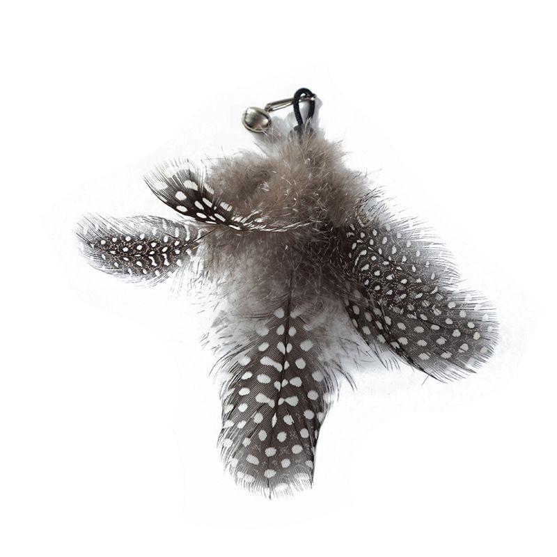 Retractable Cat Teaser Wand with Feather Head, 1.8m Long, Bite-Resistant Kitten Toy