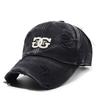 Distressed Baseball Cap Women Unisex Trendy Embroidered Letter Sun Visor Dad Hat