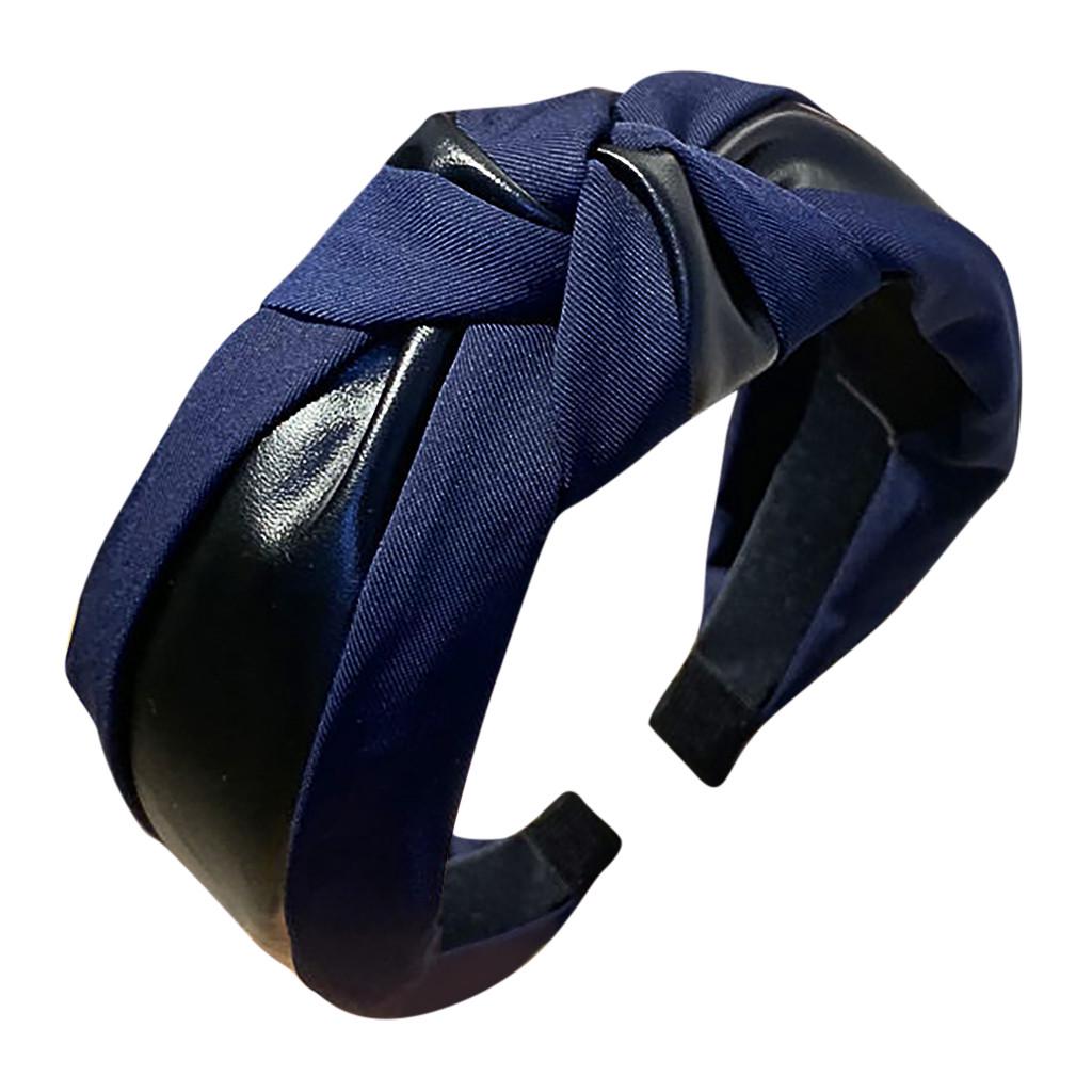Fashion Women Patchwork Tie Hairband Hairpin Knot Head Hoop Hair Headband
