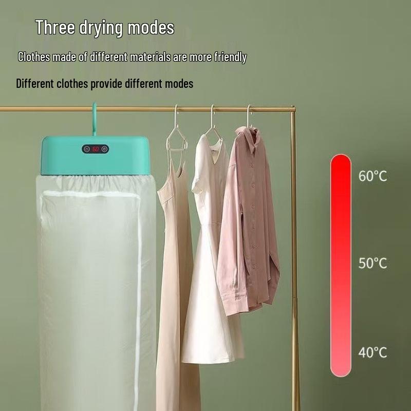 Portable Foldable Clothes Drying Cabinet - Compact Travel Dryer Machine Set