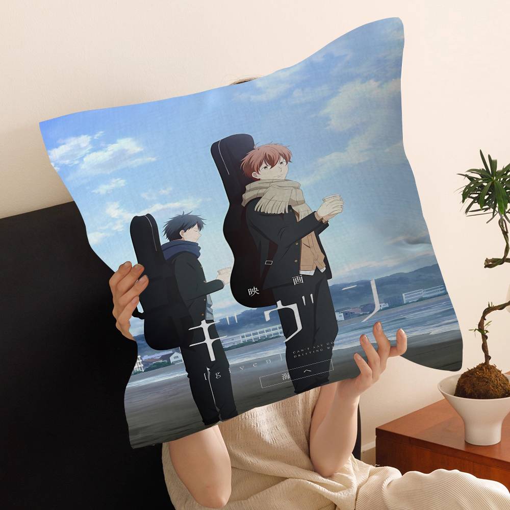 Given Manga Vai Receber Anime Cushion Cover Polyester Sofa Cushions Decorative Throw Pillows Home Decoration Pillowcover