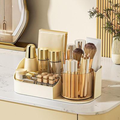 Makeup Desk Organizer Cosmetic Storage Container Countertop Skincare Organiser for