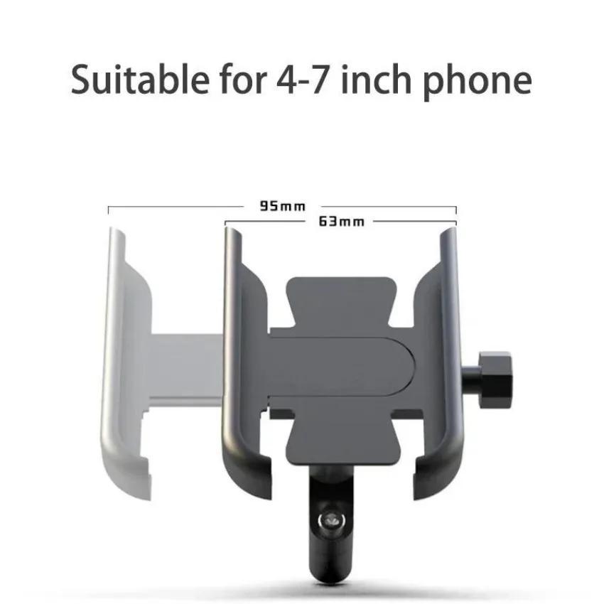 1 Pcs 4-7 Inch Smartphone GPS 20-30mm Handlebar Accessories 360° Rotation Aluminum Alloy Bike Bicycle Phone Holder