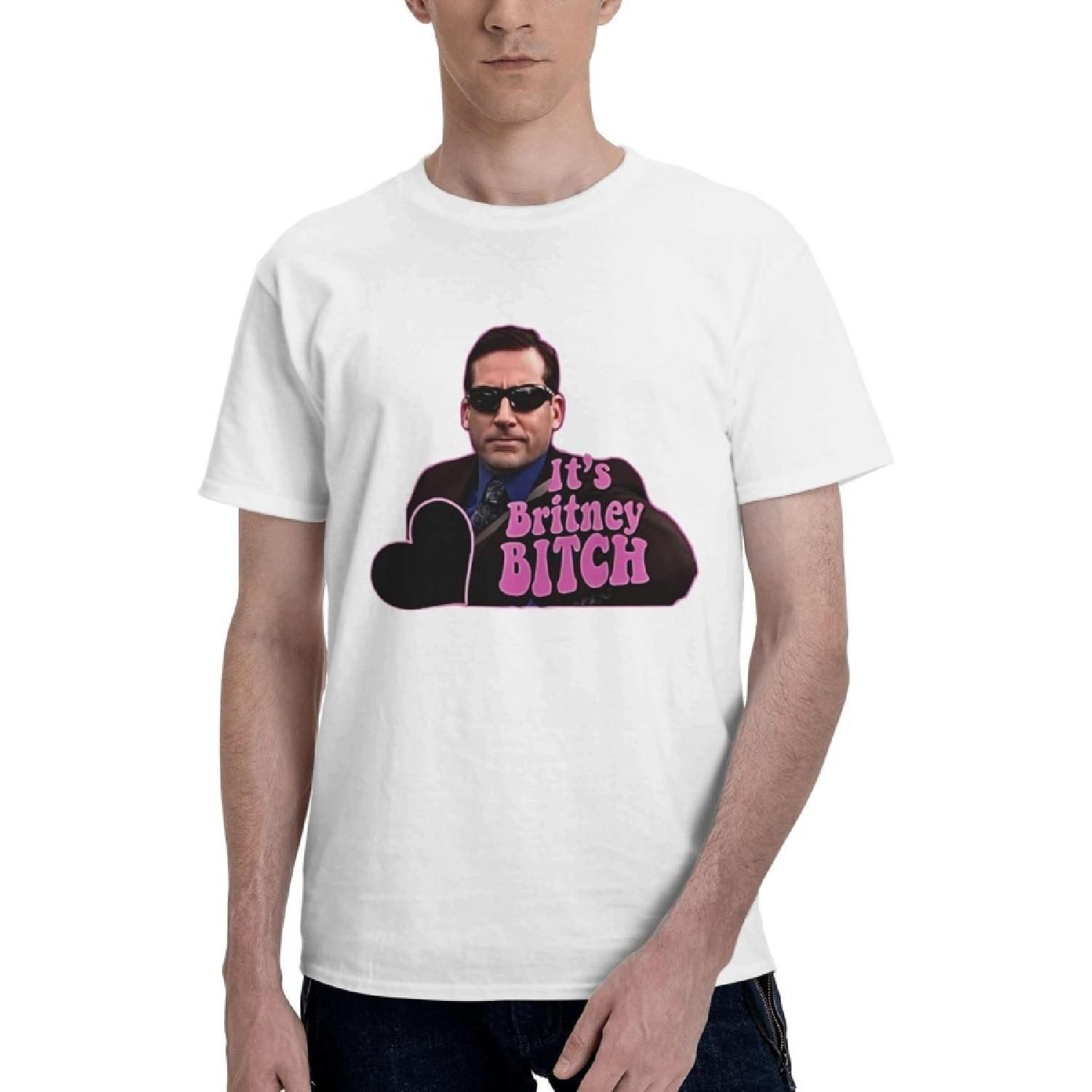 

Lunivoca It s Britney Bitch Men s T-Shirts True Classic Tees Cotton Fitted Casual Men s T-Shirts(2) XXXXXL білий