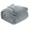 1pc Grey Throw Blanket, Soft Flannel Fleece Blankets Anti-Static Microfiber Bed Blanket For Couch Bed Sofa Travel Camping