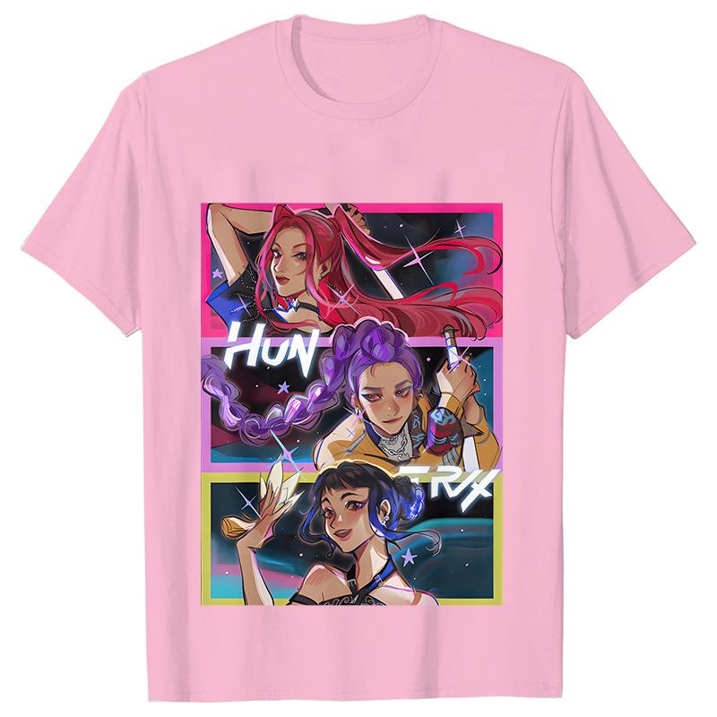 Women's T-shirts Kpop Demon Hunters Printed Short Sleeve Top T-shirt