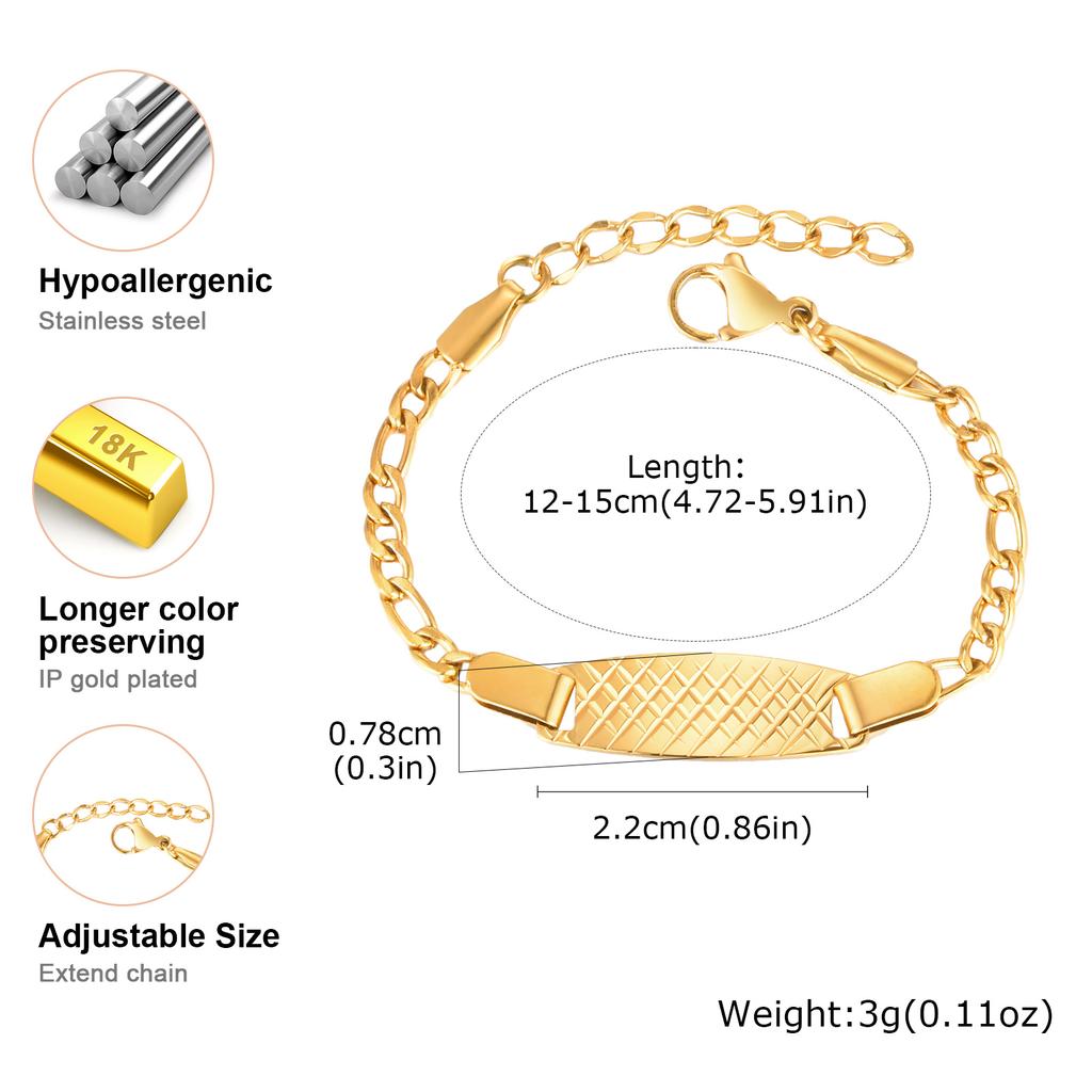 Stainless Steel Mesh Twill Bracelet for Baby,Gold Color NK Chain Bracelet,Fashion Waterproof Jewelry Gift