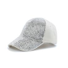 Neue Mode Damen Diamant-Inlay Kappe Frühling Sommer Hip Hop Kpop Tanz Baseballkappen Einfach Unifarben Party Straßenhut