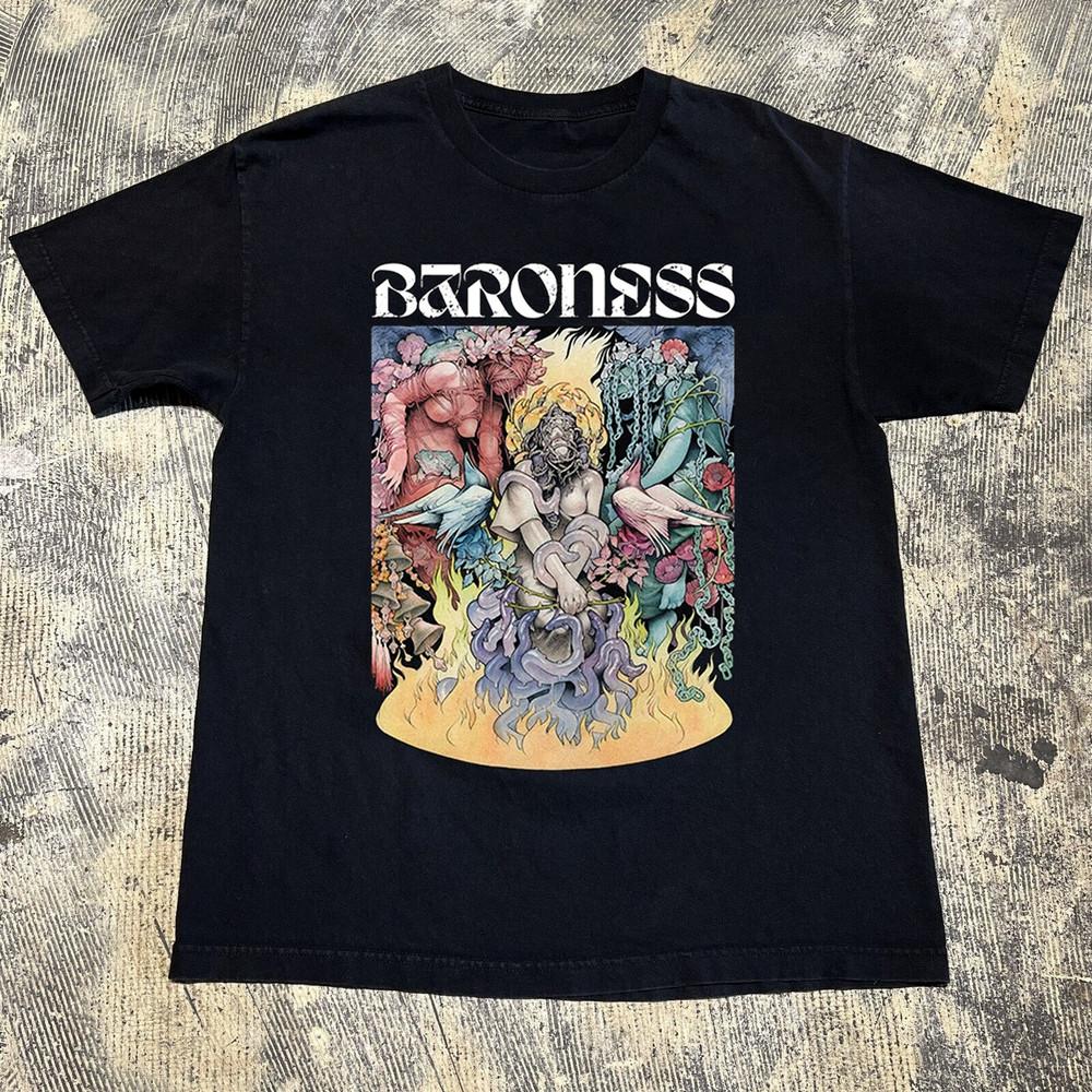 Baroness band artwork Cotton T Shirt  Unisex T-Shirt M