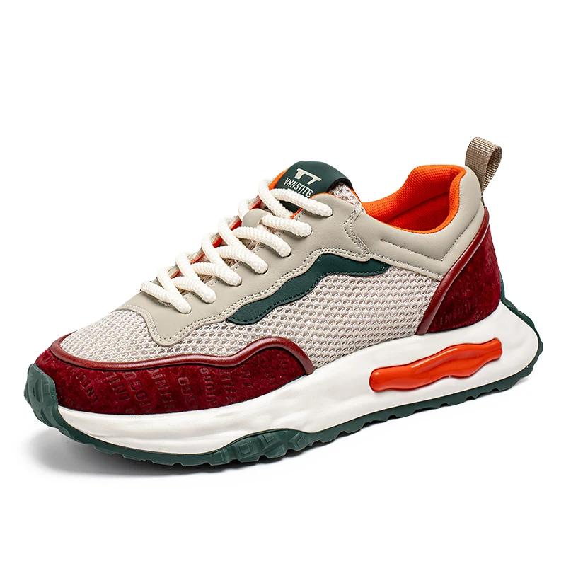 

2025 new men s breathable thick-soled woven lightweight casual sports shoes, loafers, running and tennis shoes 39