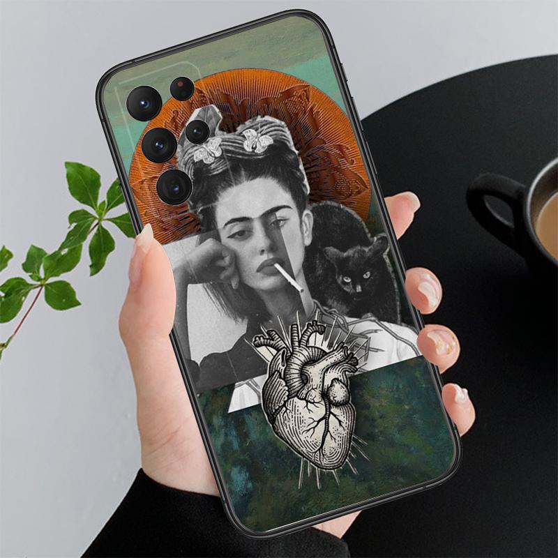 Phone Case For Samsung A17 A55 A16 A56 A35 A15 A53 A54 A33 A34 A25 A05S A52 A52S A07 A26 A06 Frida-Kahlo
