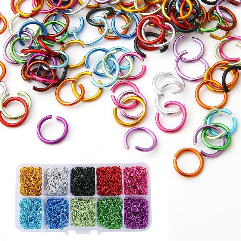 Fashion 6mm Colorful Alloy Open Jump Rings Split Rings Connectors Necklace Bracelet DIY Jewelry Making Accessories 1000Pcs/box