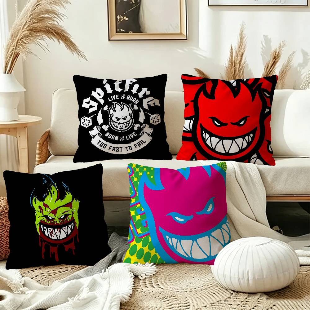 Spitfire Skateboard Household Pillow Anime Pillow Sofa Bed Head Pillow Cover Cushion Cover 45x45 cm Fashion