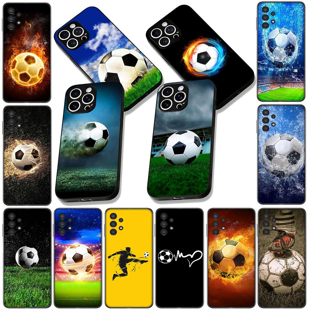 Soft Cover for Samsung Galaxy S22 S21 S20 FE Ultra Plus A35 A36 A55 A37 A33 A34 A57 Coque Phone Case Sunset Football Fans