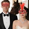 Couple Masquerade Mask Venetians Party Mask Halloween Costume Mask Mardi Gras Mask for Couples Women Men Half Face Mask