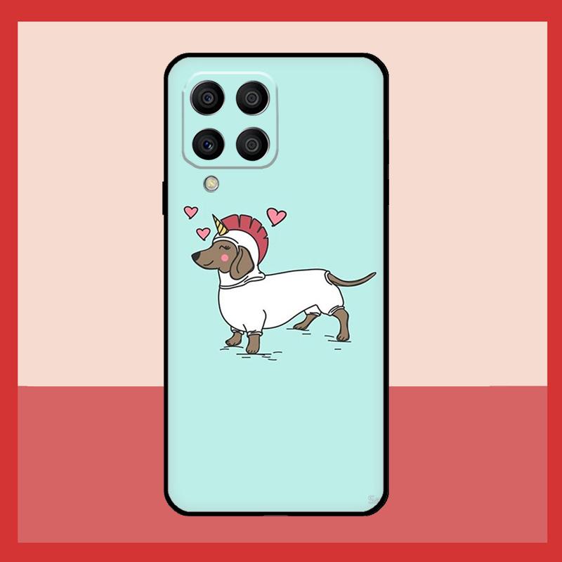 Dachshund Silhouette Dog Case For Samsung Galaxy M12 M52 M06 M16 M36 M56 M33 M15 M55 M31 M13 M14 M53 M32 M35 M34 M54