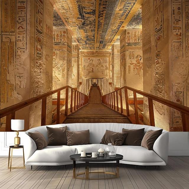 Tapestry Egyptian pyramid pharaoh wall art 75x100 чёрный