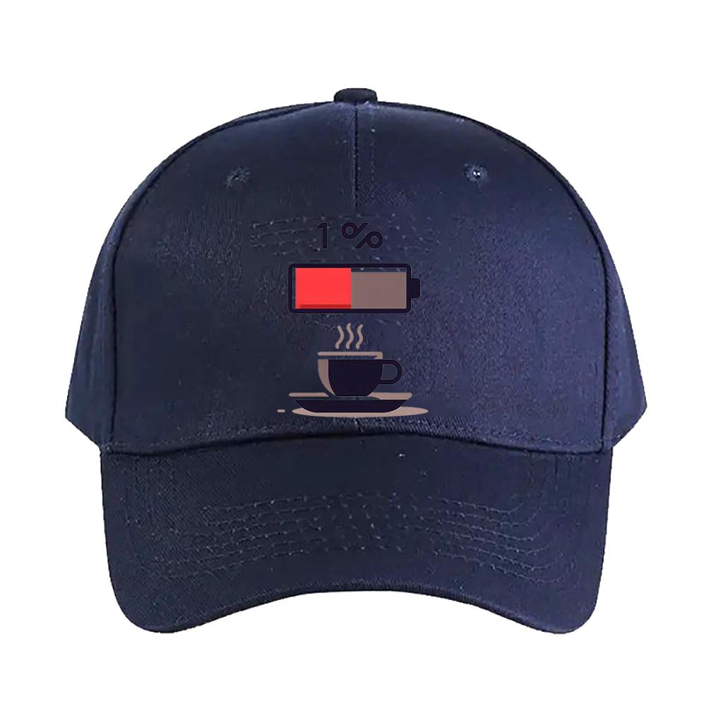 Battery at Powered by Coffee Woman Man Baseball Cap Adult Adjustable with Curved Brim Hiking Fishing Hat trucker cap