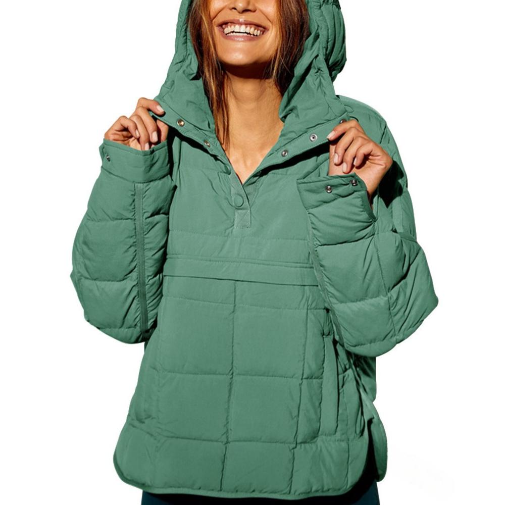 Quilted Jackets for Women Lightweight Long Sleeve Button Down  Jacket Warm Winter Coat Outerwear with Pockets
