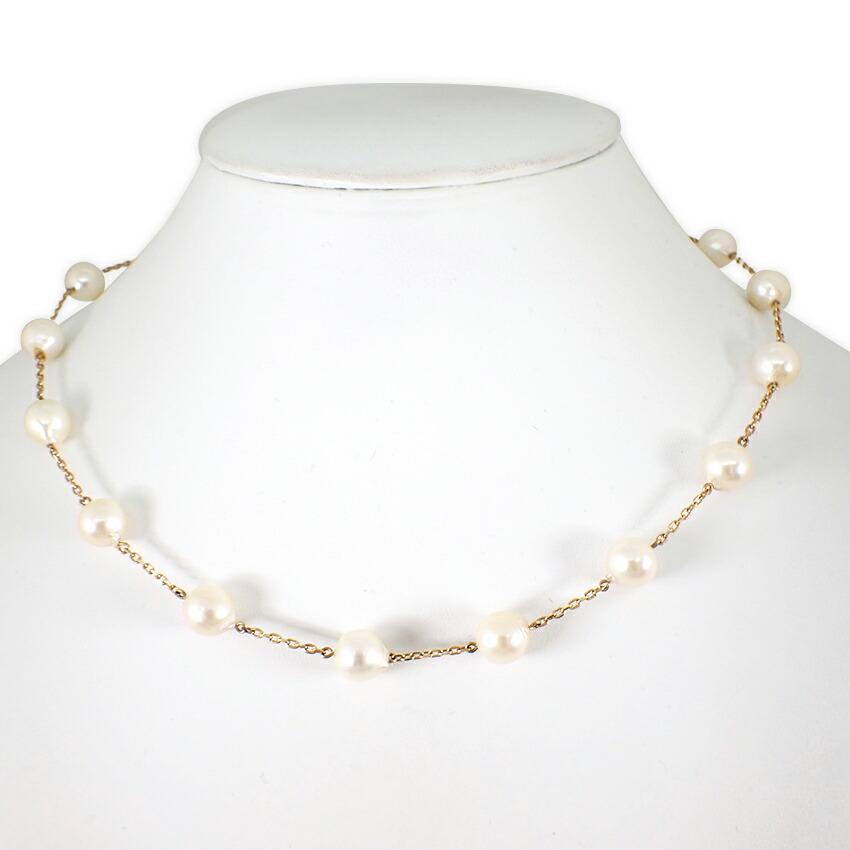 

[Used] Akoya pearl K18 8.5-8.8mm pearl necklace/g532-35