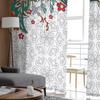 Bohemian Abstract Style Floral Plants Bedroom Curtains Tulle Sheer Curtain Living Room Home Decor Voile Drapes