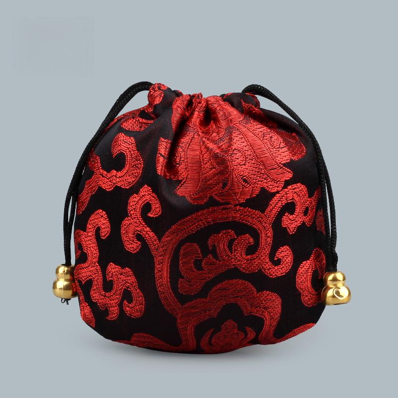 18 Brocade-Style Drawstring Bags for Buddhist Beads Bracelets & Cultural Play