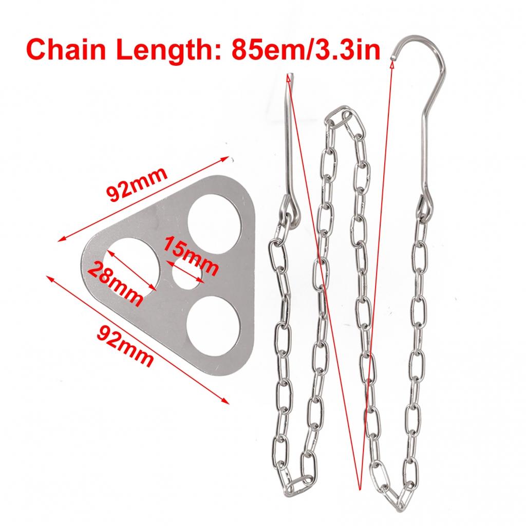 Adjustable Chain Length Camping Hanging Tripod Pot Rack Hanger BBQ Cookware