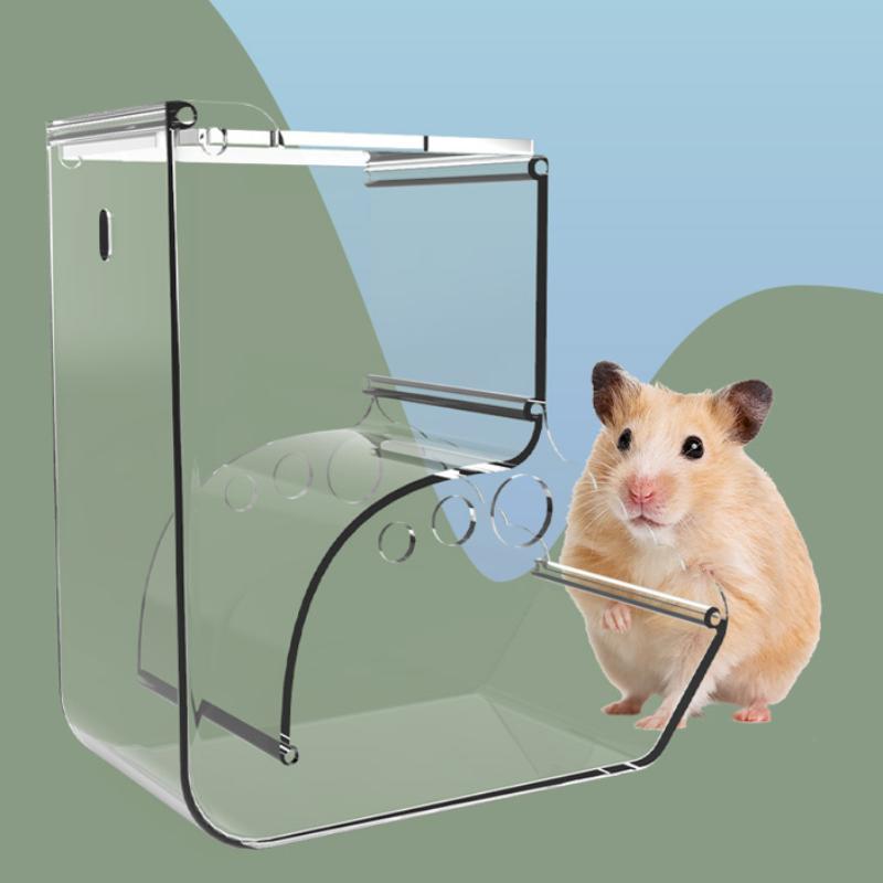 Clear Plastic Automatic Food Dispenser Feeder Bowl for Pet Hamster Rabbit Squirrel Guinea Pig