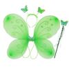 Engel Schmetterling Flügel Grüner Stab Diadem Set Kinder Halloween Party Kostüm Zubehör
