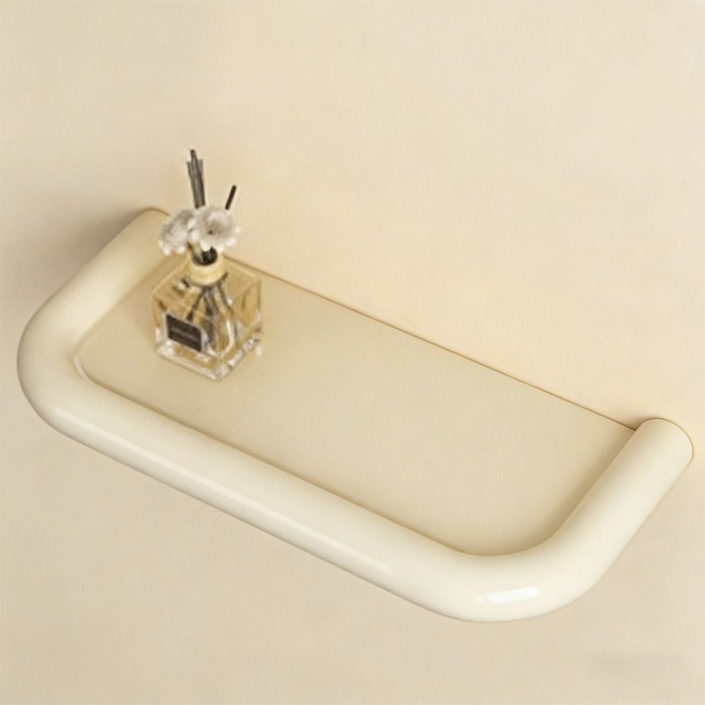 No-Drill Wall-Mounted Storage Rack Sturdy Shampoo Holder Durable Bathroom Storage Shelf Kitchen