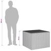 Garden Storage Box Gray 291 L Poly Rattan