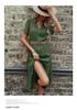 Europäisches und Amerikanisches Sommer Lässiges Mittellanges Hemdblusenkleid für Damen
