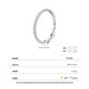 MODIAN Sterling Silver S999 Minimalist Hammered Stackable Sparkling Ring for Women