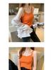 Spring-Summer Knitted Camisole Vest - Women's Stylish and Versatile Short Top