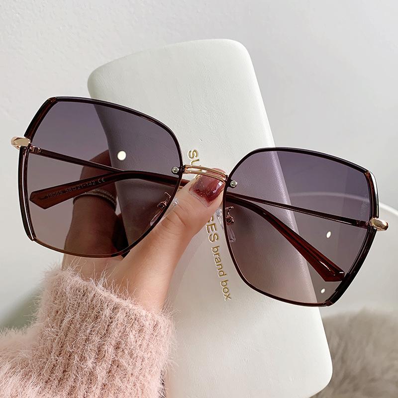 Simple and high-end elegant high-end versatile new sunglasses Xiaoxiangfeng women's fashion anti-ultraviolet travel sunglasses