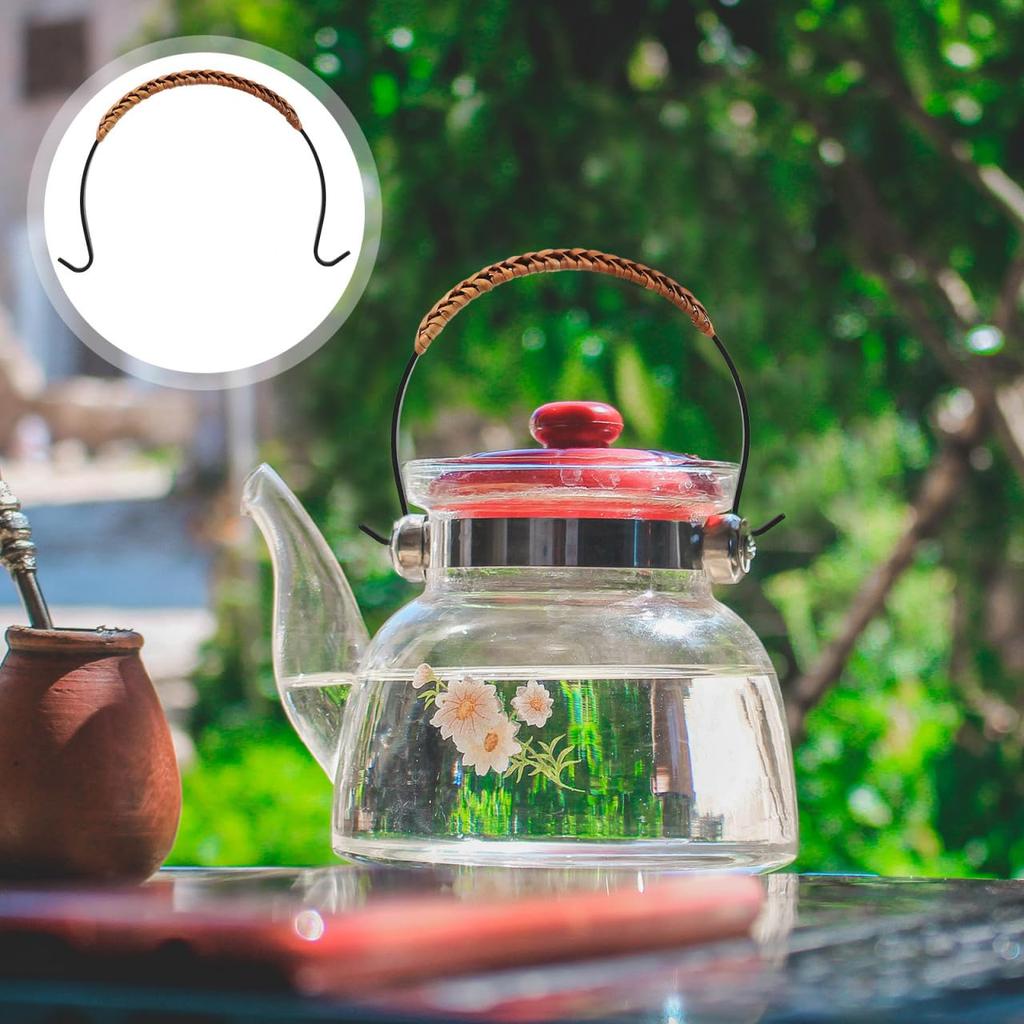 COHEALI Teapot Handles, 3-Piece Set, Replacement Teapot Handles, Kung Fu Teapot Accessories, Replacement Teapot Handles, Rattan Teapot Handles,