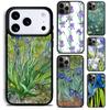Irises Painting Phone Case for iPhone 17 16 15 Pro Max Air 14 13 12 11 Plus Shockproof Cover